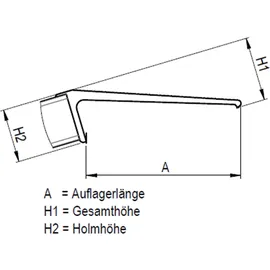 mauderer alutechnik Mauderer SuperLeicht-Schiene CO 2 Stück 300cm Länge