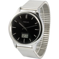 Elegante MARQUIS Herren Funkuhr (deutsches Funkwerk) Zugband Armbanduhr 964.6321