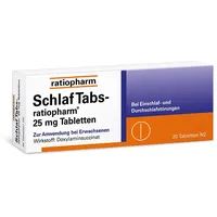 Schlaf TABS-ratiopharm 25 mg Tabletten Doppelpack 2x20 St