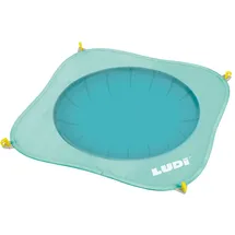 LUDI - Pop-Up-Pool - Für den Strand - Planschbecken zum Mitnehmen - Tragetasche und Befestigungsklammern - Einfach anzubringen und aufzubewahren - Ab 10 Monaten, Türkis