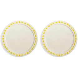 &klevering - Folk Teller, Ø 27,5 cm, gelb (2er-Set)