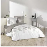 Dynamic24 Bettwäsche Blätter beige/natur 240 x 220 + 2 x 63 x 63 cm