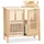 Relaxdays Waschbeckenunterschrank stehend 66,0 x 61,5 x 0,0 cm Walnuss