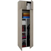 VCM VCM, Kleiderschrank, Holz Besen Putzschrank »Vandol mit Drehtüren