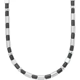 s.Oliver Kette für Herren, Holz/Edelstahl, Silber/Schwarz