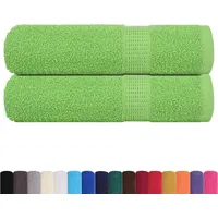 VidaXL Duschtücher 2 Stk Apfelgrün 70x140cm 360 g/m2 100%