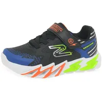 SKECHERS Flex-Glow Bolt Kinder Schwarz/Blau/Orange 33