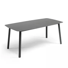 Oviala Gartentisch (180 x 90 cm) aus Aluminium und Sinterstein, grau