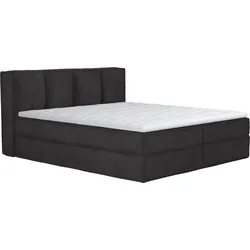 Boxspringbett HOME AFFAIRE "Sacy", schwarz, B:190cm L:230cm, 100% Polyester, Komplettbetten, Boxbett inkl. Topper, 2 Matratzen, Härtegrade H2, H3 und H4 wählbar