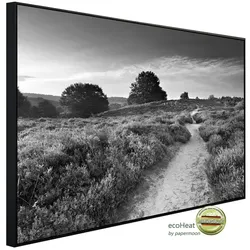 papermoon Infrarotheizung »EcoHeat - Feldweg Schwarz + Weiss«, Matt-Effekt - bunt