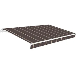 Wasabi - Manuelles, einziehbares Armsonnensegel 4x2,5 in grauem Acryl – Rollgewebe mit erhöhtem UV-Sonnenschutz – Aluminiumrahmen