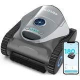 TALOSBO (2026 Neu) C1 Poolroboter Boden und Wand, Wasserlinie, 180μm Filterkorb und 35ppi Schwammfilter, 180 Min. Akkulaufzeit, Kabelloser Poolsauger Akku & APP-Steuerung, für Pools bis zu 150 m2