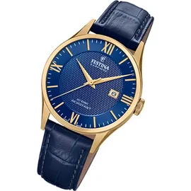 Festina Herren Uhr F20010/3 Swiss Made Leder Quarz - blau