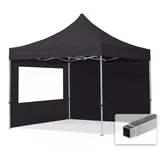 TOOLPORT Faltpavillon Economy 3 x 3 m inkl. 2 Seitenteile schwarz 59015