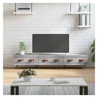 Furnicato TV-Schrank Grau Sonoma 150x36x30 cm Holzwerkstoff