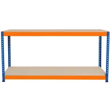 Monster Racking | 2-stufige Werkbank Werkstatttisch Arbeitstisch Garage 300kg 180 x 45 x 90cm