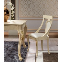 JVmoebel Stuhl, Esszimmerstuhl Stuhl Esszimmer Stühle Holz Design Stil Barock Beige beige