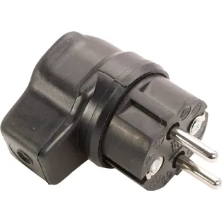Dönges SCHUKO-Vollgummi-Winkelstecker, IP44, schwarz
