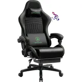 GTPLAYER Gaming-Stuhl ACE PRO, Ergonomischer Bürostuhl Neigbare Armlehnen Mit Fußstütze, Hi-Fi Lautsprecher, Beeindruckende Klang-atmosphäre, Grün