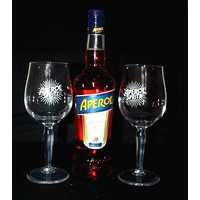 Aperol Aperitivo 1919 Set 0,7 Liter Aperol Spritz mit 2 Original Glas Gläsern SP