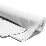 Stoff Meterware Baumwollstoff 0.5 M x 160 cm - Stoffe zum nähen aus reine baumwolle fabric futterstoff dekostoff für patchwork canvas und sewing nähstoff Oeko-Tex 3. Weiß