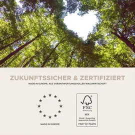 xonox.home Gustav 70 x 76 x 70 cm weiß/Artisan Eiche Nachbildung