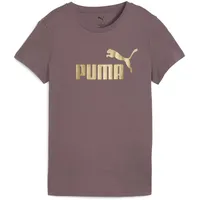 Puma Essentials Metallic No. 1 Logo T-Shirt lila/gold L