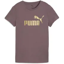 Puma Essentials Metallic No. 1 Logo T-Shirt lila/gold L