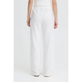 Oxmo OXAlfa Lockere Leinen-Mix-Hose Weiß 36