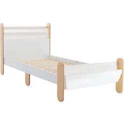 HOMCOM Kinderbett MDF, Kiefernholz, Polyester-Gewebe
