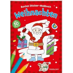 TESSLOFF 378864567 Weihnachten. Buntes Sticker-Malbuch