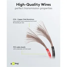 goobay 15024 Lautsprecherkabel rot/schwarz Cca