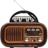 Retro-radio Mit Bluetooth: Am/fm/sw-radio, Nostalgisches Radio Mit Solarladefunktion Und 5-w-lautsprecher, Tragbares Multimediasystem Für Zuhause, Outdoor, Camping Und Mehr