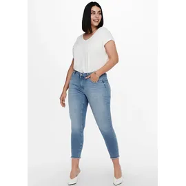 ONLY CARMAKOMA Damen Carwilly Reg Ank Sk Rea1467 Noos Jeans, Light Blue Denim, 44W / 32L EU - 44W / 32L