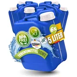 Kosmetex 6X Blauer Kanister 5L, Wasserkanister BPA frei & lebensmittelecht für Camping, Garten & Gewerbe, Robust haltbarer Premium Trinkwasser Kanister, Made in Germany