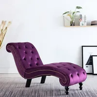 vidaXL Chaiselongue Lila Samt