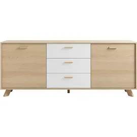byLIVING Bastian 180 x 72,5 x 36,5 cm Eiche Bianco / Weiß
