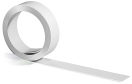DURABLE Metallband, weiß, 5 Meter, Flexibles, selbstklebendes Haftband für Magnete, Breite: 3,5 cm