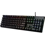SureFire Gaming KingPin M2 Kabelgebunden, USB Gaming-Tastatur Beleuchtet, Multimediatasten US-Engli (US, Kabelgebunden), Tastatur, Schwarz