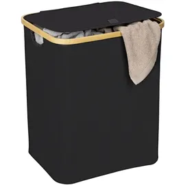 Wenko Wäschekorb Ecori 41 x 50 cm Polyester Schwarz