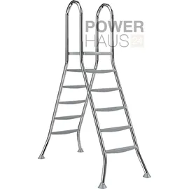 mediPool Poolleiter Edelstahl weiß 150 cm