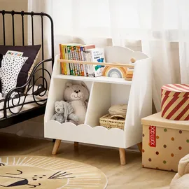 SoBuy Kinderregal KMB100 61 x 71 x 35 cm Kiefer massiv weiß