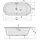 Polysan s.r.o. ASTRA ovale Einbau-Badewanne 165 x 75 cm (255 L)