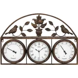 Funkwanduhr Metallgehäuse mit Antik-Finish - AMS Modell: 5967