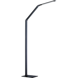 Fischer & Honsel LED-Stehlampe Geri Alu, Eisen, Stahl Metall Grau Anthrazit