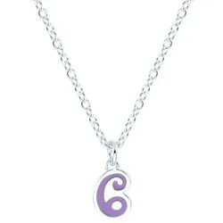 Lillifee Halskette 2035979 Silber 925/- mit Anhänger Blume und Zahl 6