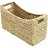 Relaxdays Zeitungsständer Wasserhyazinthe mit Eisenrahmen 25 x 43 x 17 cm natur
