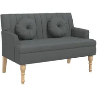 VidaXL Sitzbank mit Kissen Dunkelgrau 113x64,5x75,5 cm Stoff