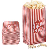 Relaxdays Popcorntüten 100er Set rot/weiß