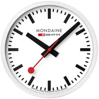 Mondaine Wanduhr Quarz 25 cm Weiß